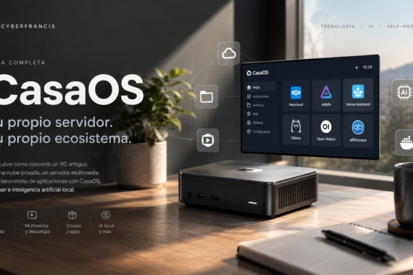 CasaOS: servidor doméstico, nube privada, aplicaciones Docker e inteligencia artificial local.